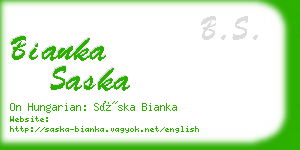 bianka saska business card